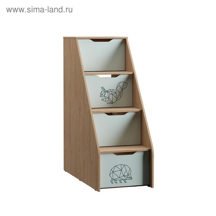 

Лестиница-шкаф Гудвин 10.25, 508х1050х1304, Гикори рокфорд/Мята