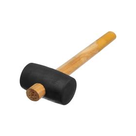 Киянка TUNDRA, 340 г, деревянная рукоятка, черная резина, 50 мм