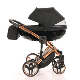 

Коляска 2 в 1 JUNAMA Diamond Individual, цвет JDI-03 чёрный, рама медь