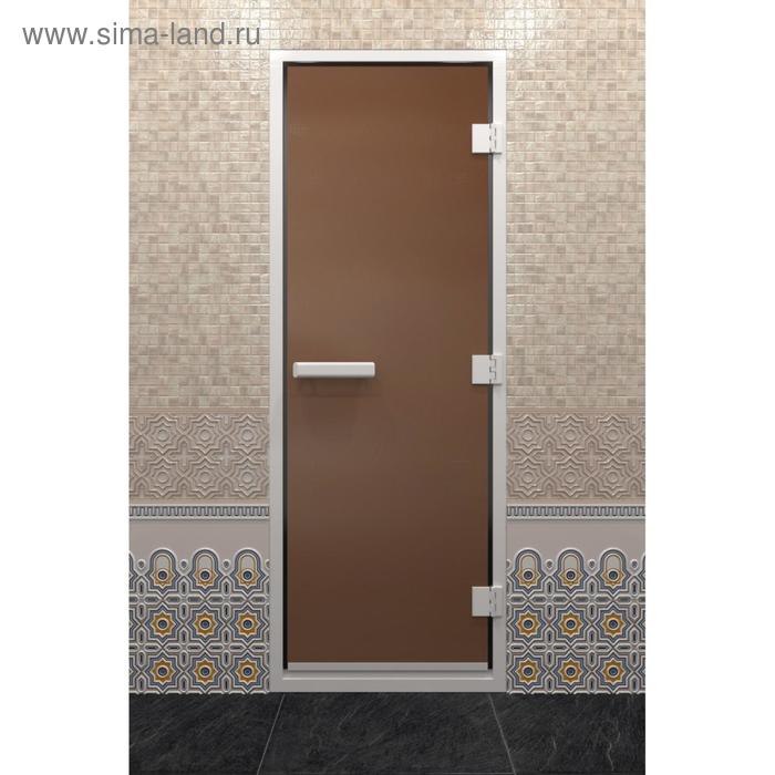 Дверь стеклянная «Хамам», размер коробки 190 × 70 см, правая, цвет бронза матовая дверь стеклянная хамам престиж размер коробки 190 × 70 см правая цвет сатин