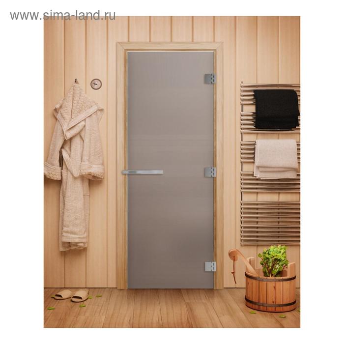 Дверь стеклянная «Эталон», размер коробки 190 × 70 см, правая, цвет сатин