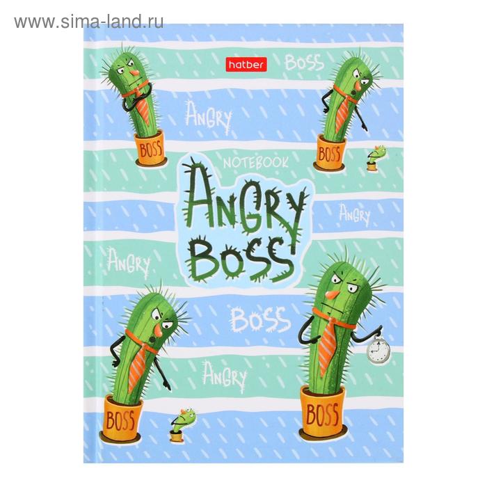 Бизнес-блокнот А6, 64 листа, в клетку/линейку, Angry Boss, твёрдая обложка, блок офсет