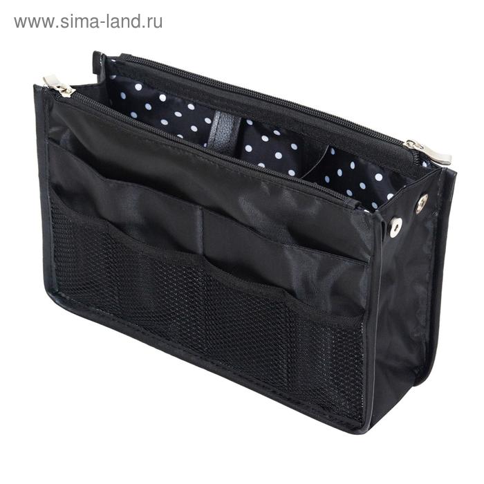 фото Органайзер для сумки sofia, 28х16х10 см, 8 карманов, цвет черный всё на местах