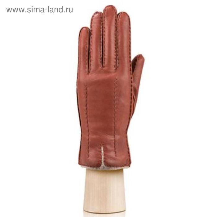 Перчатки женские п/ш LB-0013-s цвет рыже-коричневый, размер  6.5