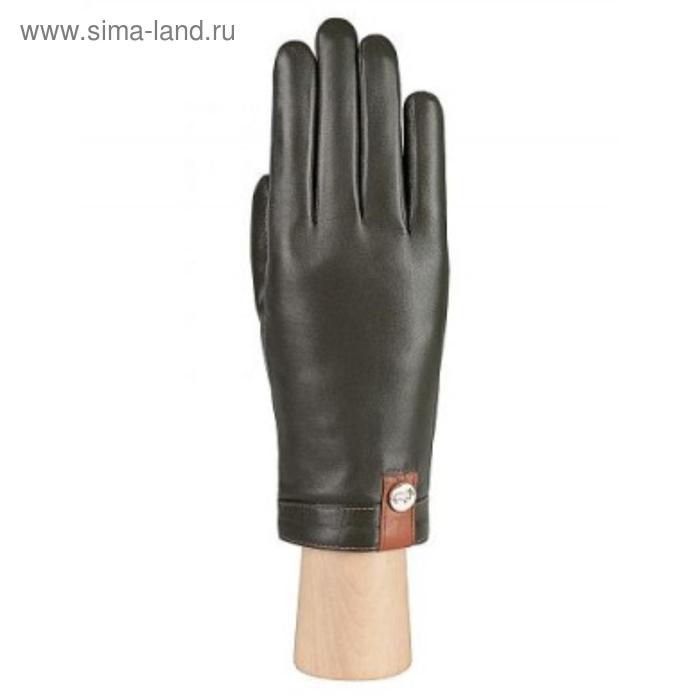 Перчатки женские п/ш LB-4808 цвет оливковый/коньячный, размер  7.5