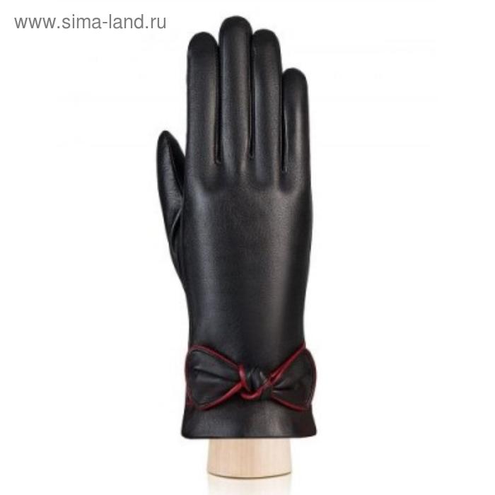 фото Перчатки женские п/ш lb-0310 цвет черный/бордовый, размер 7 labbra