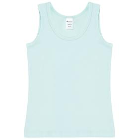 

Майка для девочки, рост 104-110 см, цвет светло-голубой, ваниль, 2 шт в уп.