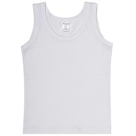 

Майка для мальчика, рост 104-110 см, цвет белый, серый меланж, 2 шт в уп.