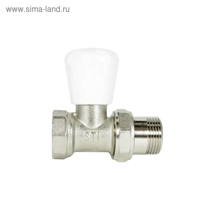 Клапан для радиатора STI, 1/2, прямой, регулировочный клапан для радиатора sti 1 2 прямой регулировочный
