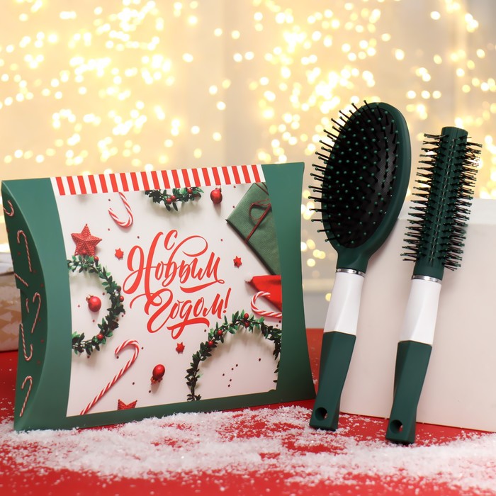 Подарочный набор «Новый год - Фея», 2 предмета: брашинг, массажная расчёска
