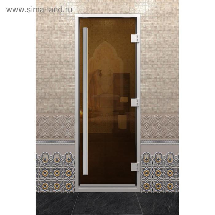 Дверь стеклянная «Хамам Престиж», размер коробки 190 × 70 см, правая, цвет бронза дверь стеклянная хамам престиж размер коробки 190 × 80 см правая бронза матовая