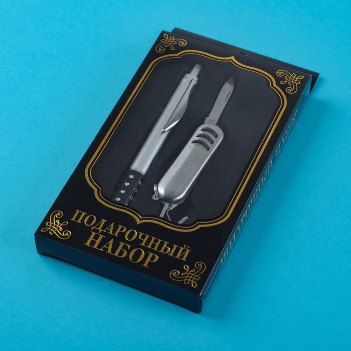 

Набор подарочный 2в1 (ручка, нож 3в1)