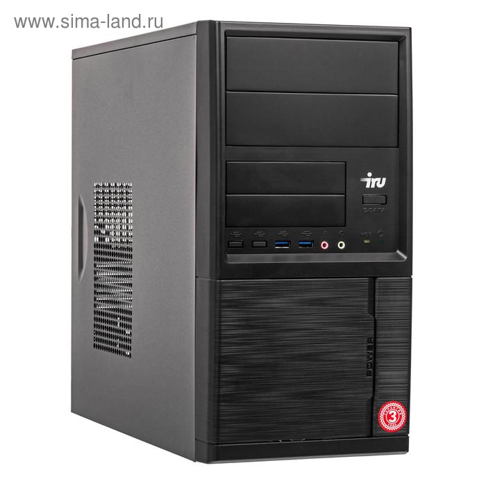 фото Компьютер iru office 313 mt, i3 8100, 8гб, ssd240гб, uhd630, 400вт, win10, черный