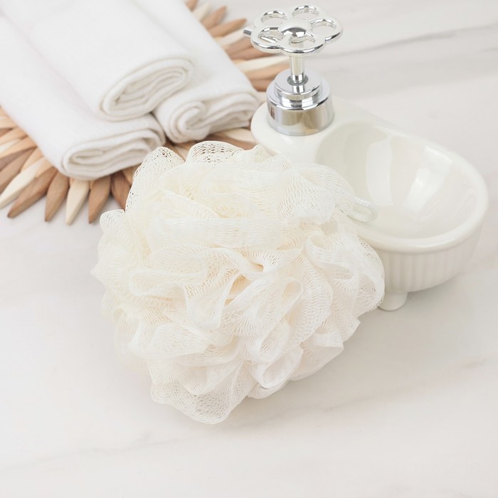 Мочалка для тела, 50 г, d=9 см, цвета МИКС