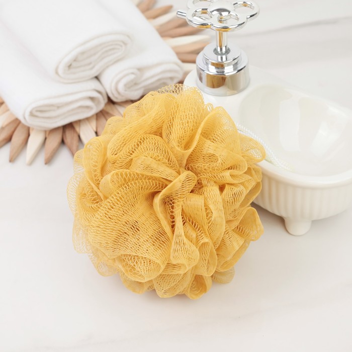 Мочалка для тела, 50 г, d=9 см, цвета МИКС