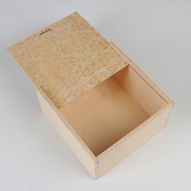 

Коробка пенал подарочная деревянная, 20×20×10 см "Цветник", гравировка