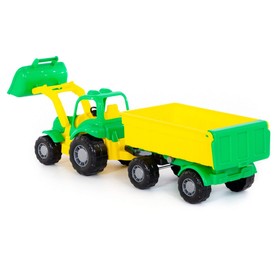 Трактор с прицепом №1 и ковшом «Крепыш», цвета МИКС от Сима-ленд