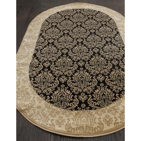 

Овальный ковёр Izmir d716, 250x350 см, цвет black-beige