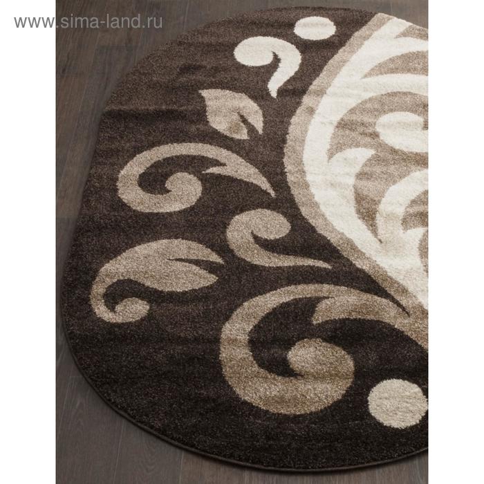 

Ковёр овальный Platinum t621, размер 150x300 см, цвет d.beige-brown