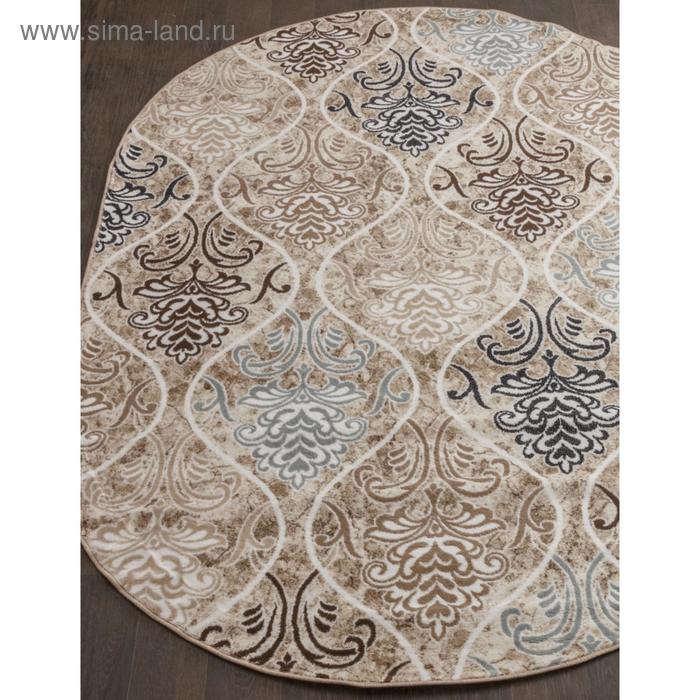 Ковёр овальный Merinos Valencia Deluxe, размер 150x300 см, цвет cream-brown