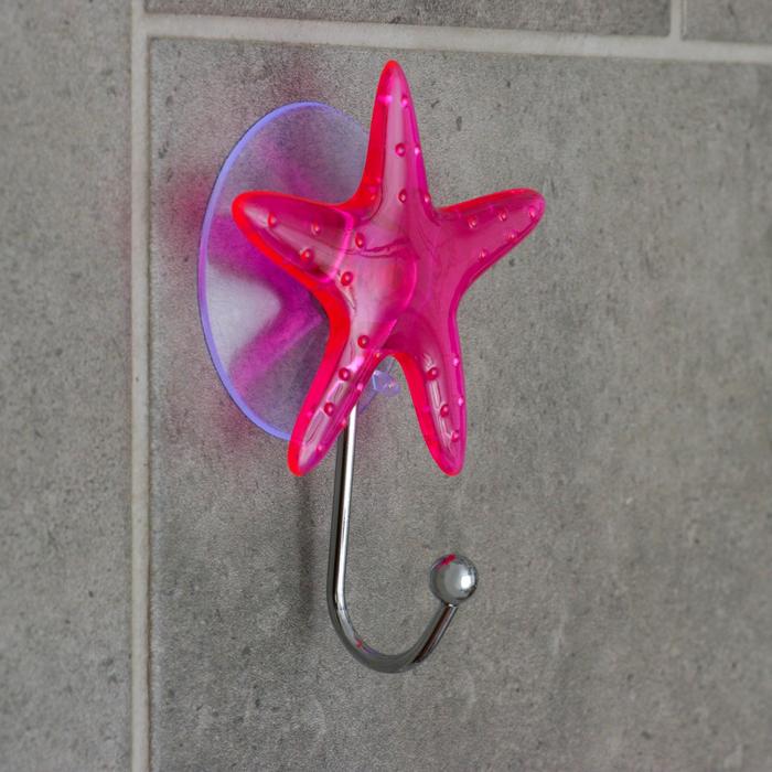 Крючок на присоске "Звезда", микс цвета