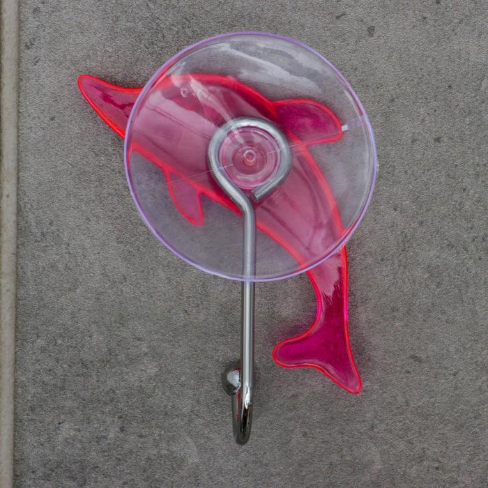 Крючок на присоске "Дельфин", микс цвета