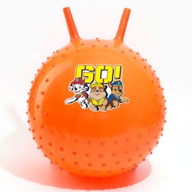 Мяч прыгун массажный с рожками Paw Patrol 'GO' d=45 см, вес 350 гр, цвета МИКС Ош