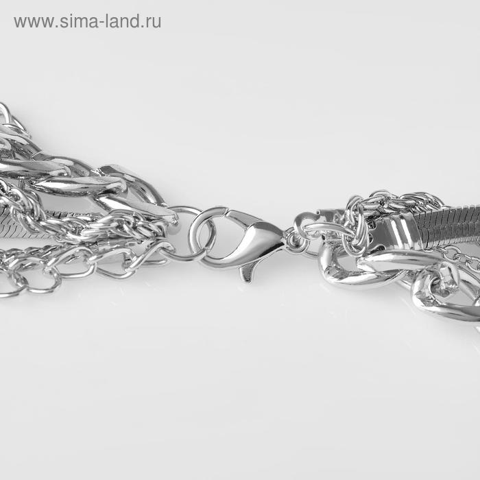 

Кулон "Цепь" авангард, монета, 4 яруса, цвет серебро, 35-70 см