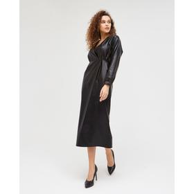 

Платье женское длина миди MINAKU: Leather look цвет чёрный, р-р 44