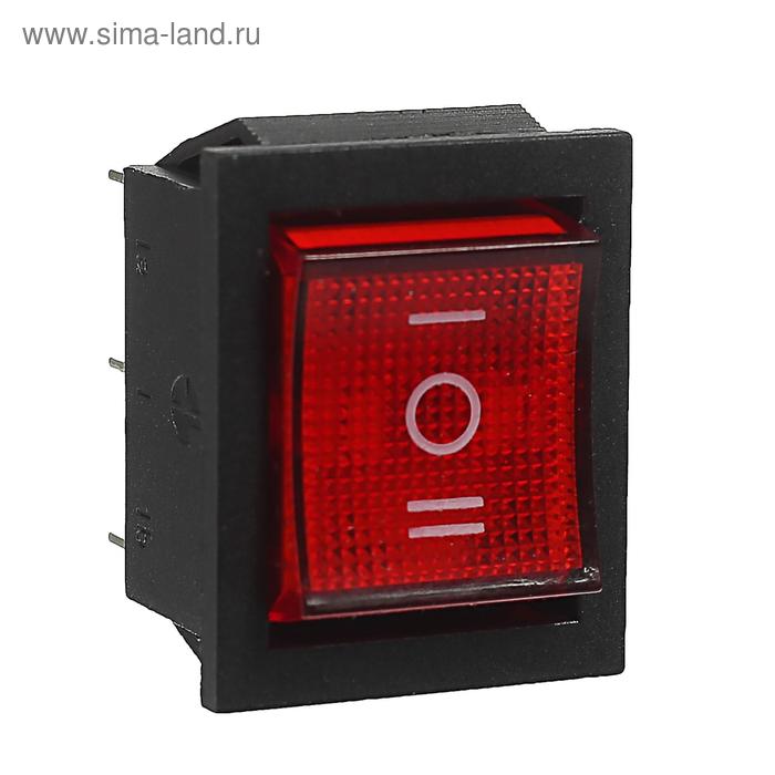 Кнопка - выключатель, трехпозиционный, c подсветкой 250 Вт, 15 А цена и фото