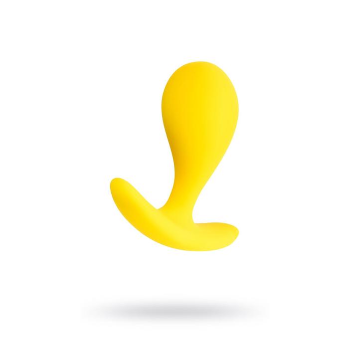 Анальная пробка Blob, силикон, цвет жёлтый, 5,5 см, d=2,1 см