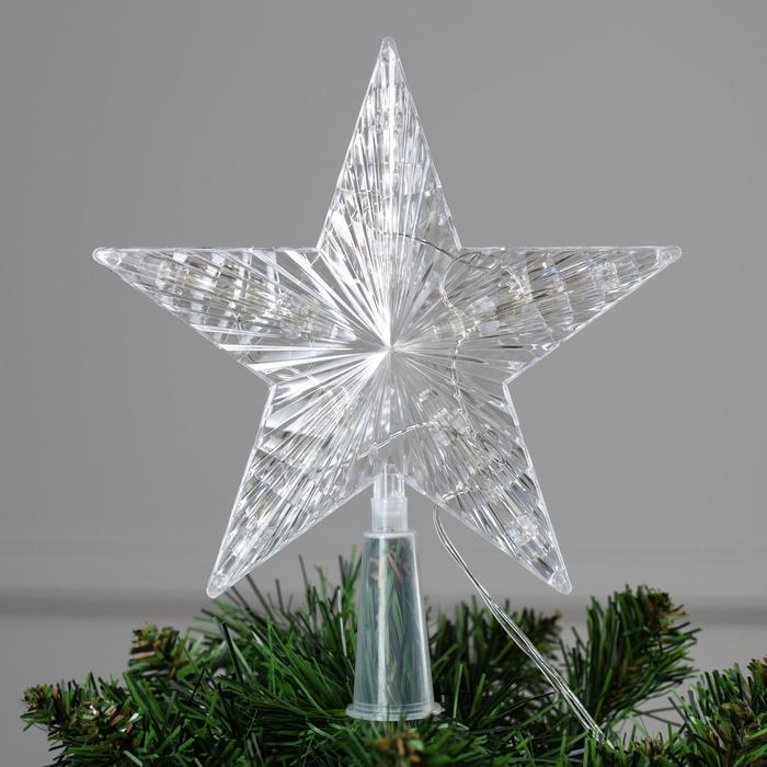 Фигура "Звезда Белая ёлочная" 16Х16 см, пластик, 10 LED, 2 м провод, 240V МУЛЬТИ