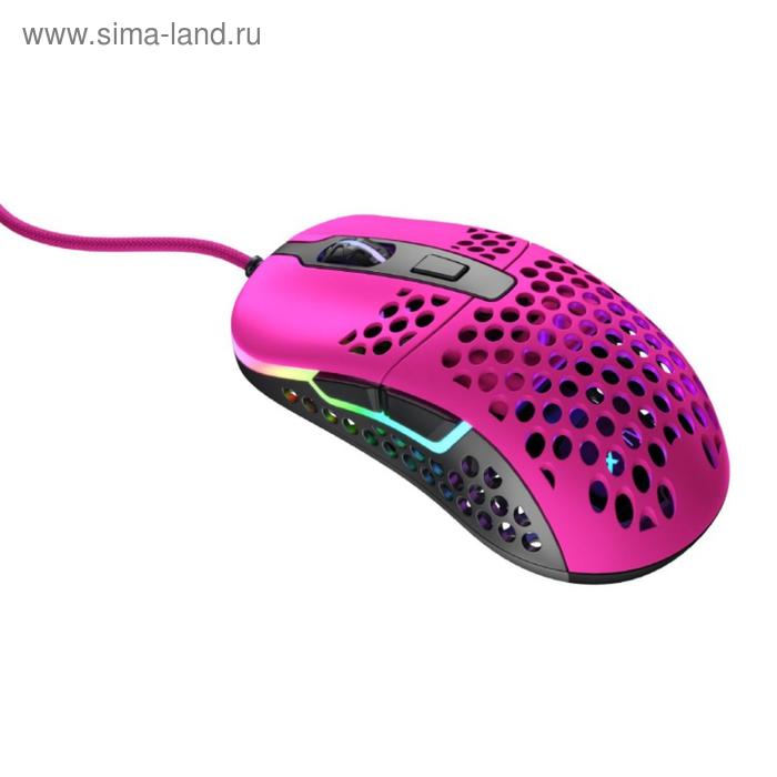 Мышь Xtrfy M42 RGB, игровая, проводная, оптическая, 16000 dpi, розовая