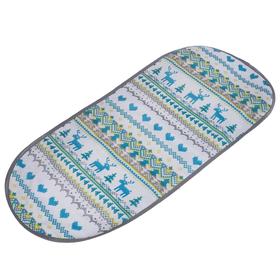 

Матрасик в санки универсальный, принт вязаный, цвет бирюзовый