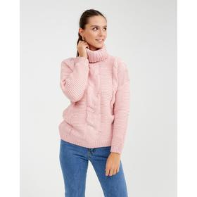 

Свитер женский с воротом, цвет розовый, размер One size (42-46)