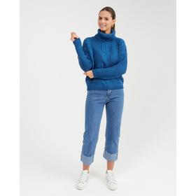 

Свитер женский с воротом, цвет синий, размер One size (42-46)