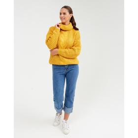 

Свитер женский с воротом, цвет горчичный, размер One size (42-46)