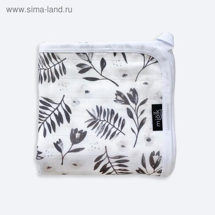 Муслиновое лёгкое одеяло «Цветы», размер 80x80 см