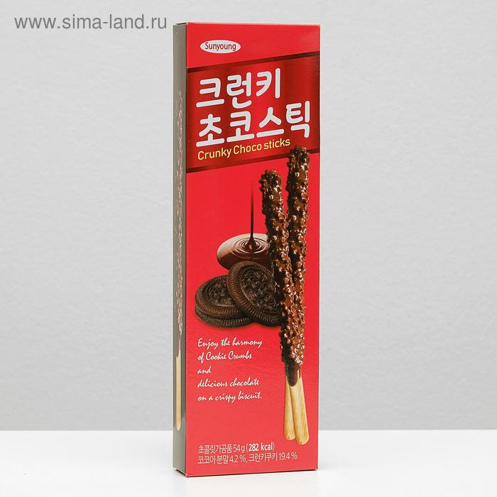 

Печенье Sunyoung Crunky Choco Stick шоколадные с крошеной печенькой, 54 г