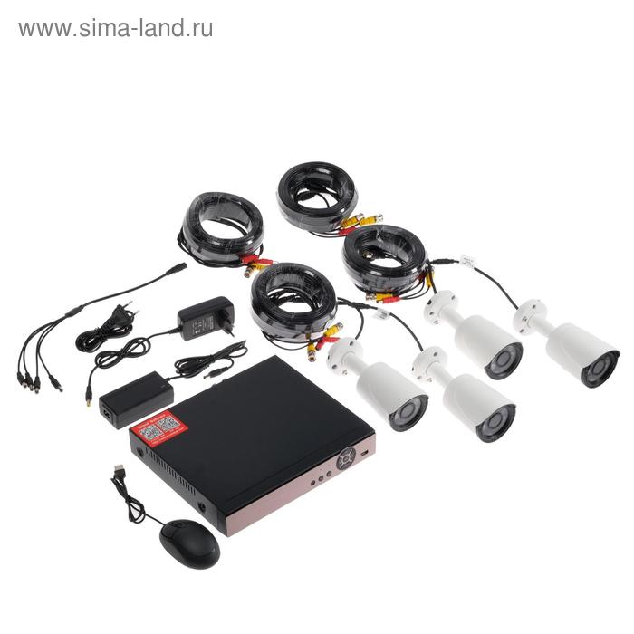 Комплект видеонаблюдения Si-Cam, 4 наружные камеры, 2 Мп, без HHD
