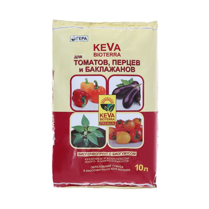 Почвогрунт KEVA BIOTERRA для Томатов и Перцев, 10 л грунт 10 л keva bioterra д томатов и перцев