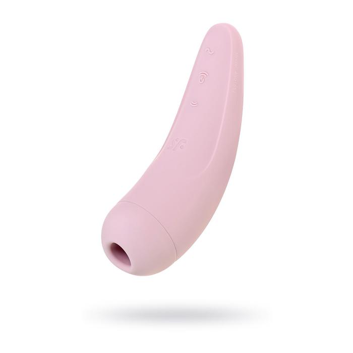 Вакуум-волновой бесконтактный стимулятор клитора Satisfyer Curvy 2+, силикон, цвет розовый, 14,3 см