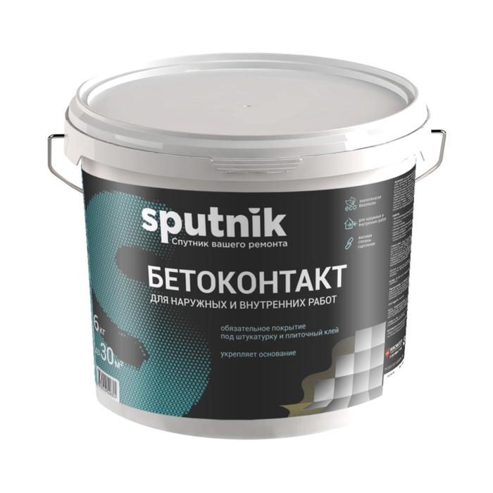 Грунтовка Sputnik бетоконтакт универсальная, 6 кг