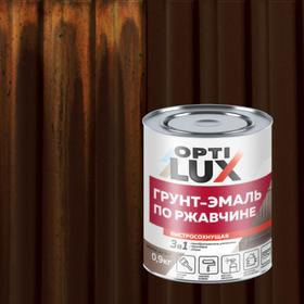 

Грунт-эмаль OPTILUX по ржавчине 3 в 1 шоколадная 0,9кг