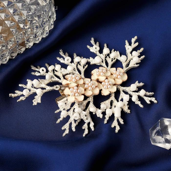 фото Зажим для волос "волшебный цветок" 8,5 см