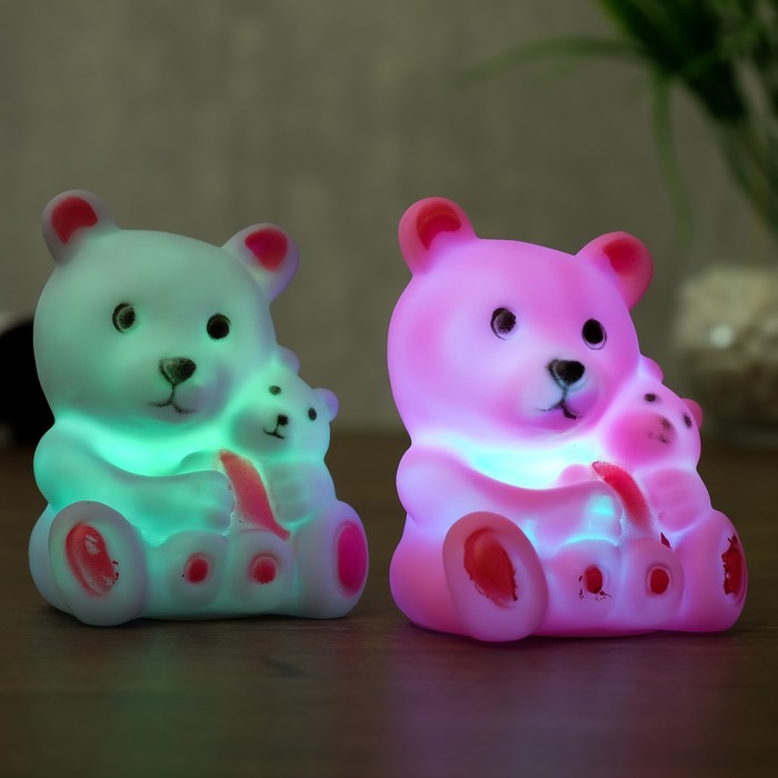 Ночник "Медвежонок с мамой", LED