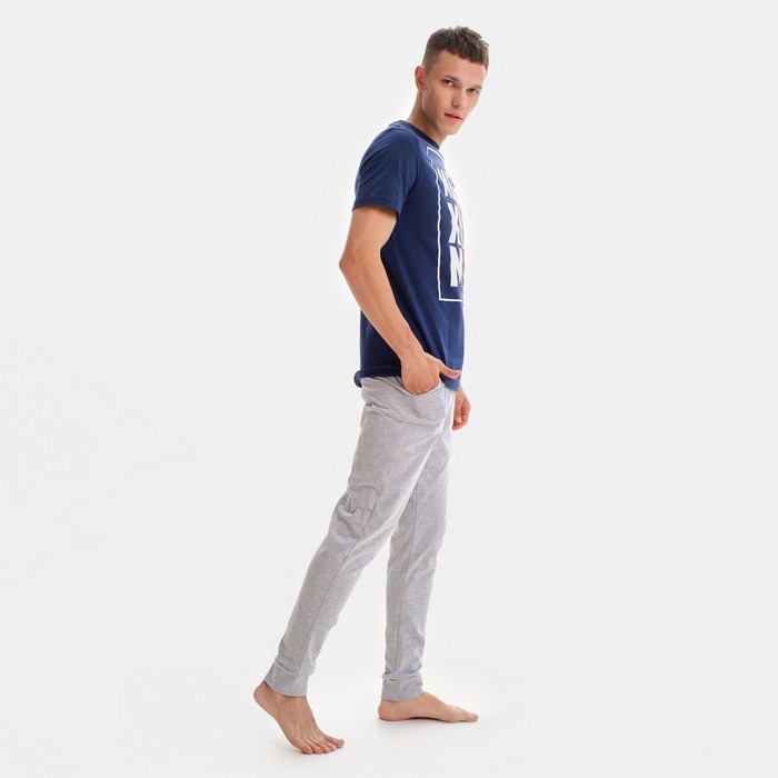 

Пижама новогодняя мужская KAFTAN "X-mas", цвет серый/синий, размер 48