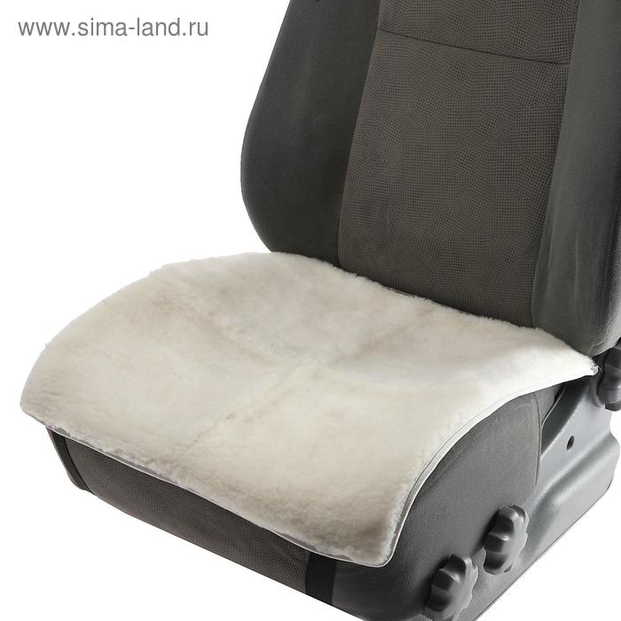 фото Накидка на переднее сиденье, натуральная шерсть, короткий ворс, белый