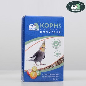 Корм 'Пижон' для средних попугаев, с витаминами и минералами, 400 г Ош