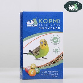 Корм 'Пижон' для волнистых попугаев, с витаминами и минералами, 500 г Ош